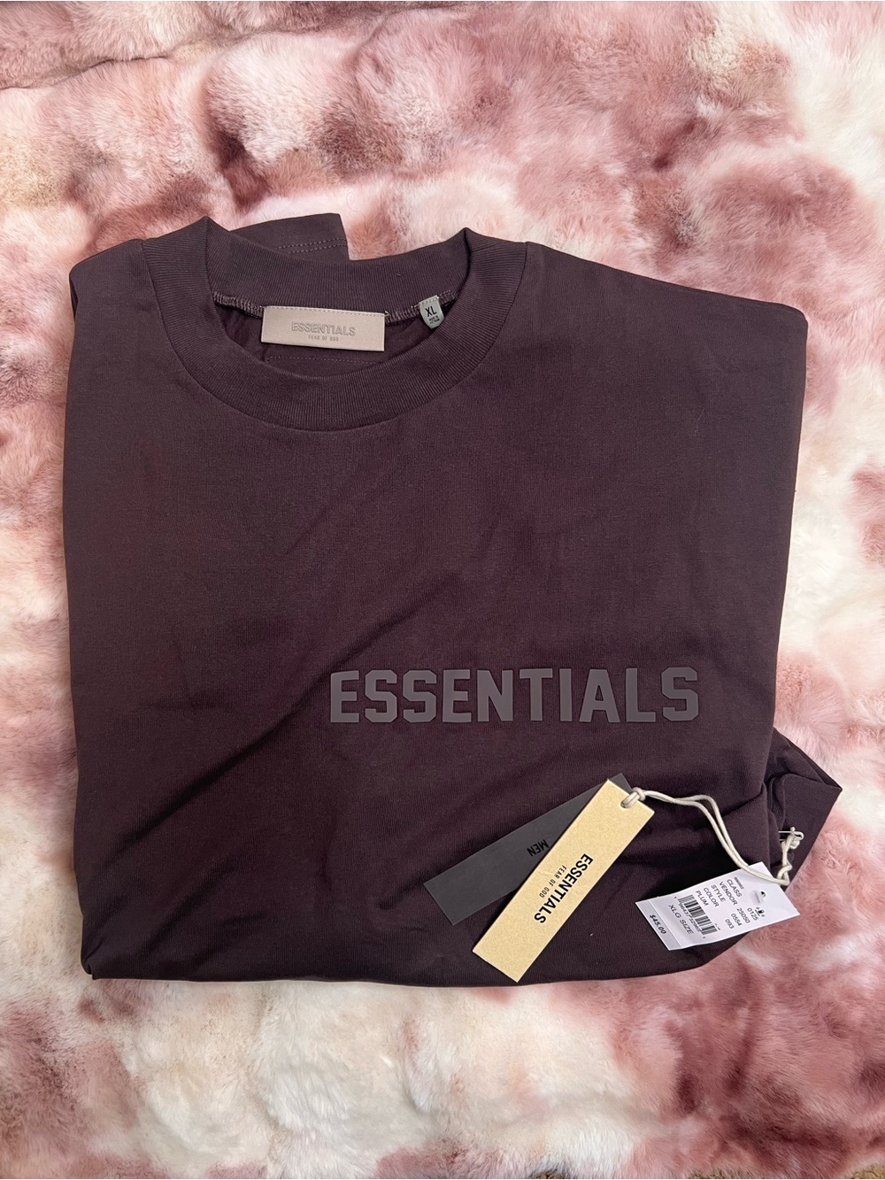 Fear of God ESSENTIALS Short Sleeve Crewneck T-Shirt in Dark Brown